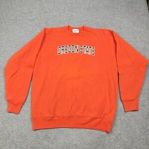 Vintage Oregon State Sweatshirt Mens Large‎ Orange NCAA Crewneck Eagle USA